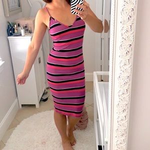 Ribbed Midi Stretch Dress NWT